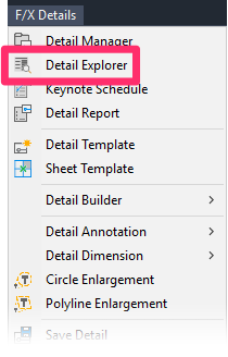 F/X Details menu